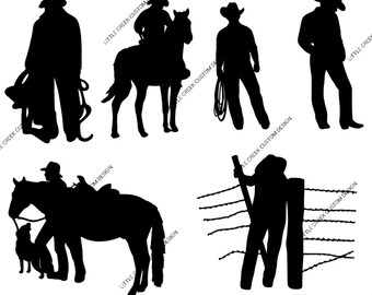 Cowboy SVG PNG, Western svg png, Country svg png, Wild West svg png, Horse svg png, Silhouette svg png, Man svg png, Worker svg png