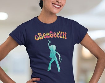 oBeeGeeYN - fun retro pun shirt for OB/GYN nurse or doctor, obstetrician, gynocologist, obgyn nursing, 70s style, fitted cut