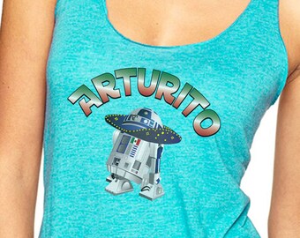 Arturito Tri-Blend Racerback Tank - Mexican Spanish Bilingual Pun SciFi Movie Chiste Bilingüe Español Mexicano May the 4th Arturo