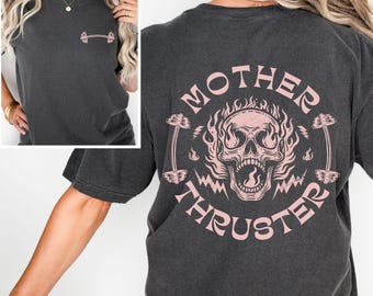 Comfort Colors® Mom Gym Shirt, Muscle Mommy Tshirt, Mother Thruster Shirt, Pump Cover Tee, Funny Weightlifting Gift, Mothers Day Gift