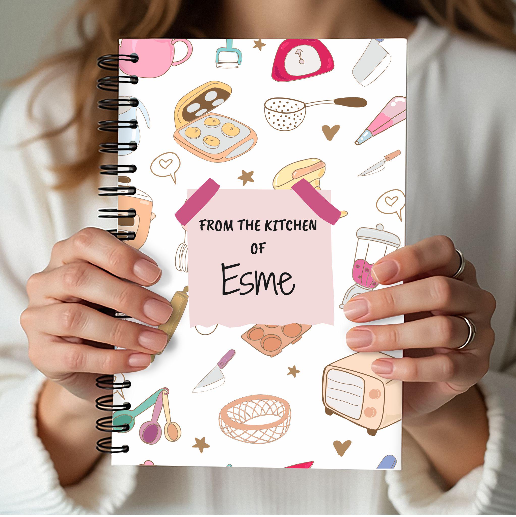 Custom Kids Blank Recipe Book Children's Cookbook Notebook DIY Family Recipe Spiral Bound Journal Kids Baking Gift