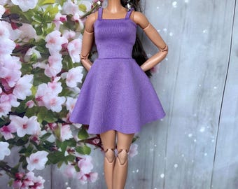 Doll Dress, Handmade Doll Clothes, 11.5 inch Doll Dress, 1/6 Scale Doll Clothes, Long Dress for Doll, Doll Fashion Clothes, Gift for Her
