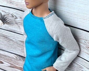 Doll Sweatshirt For 12 inch Doll Miniature Shirt Handmade Sweatshirt 1/6 Scale Fashion Clothes Handmade For Doll Fashion Outfit