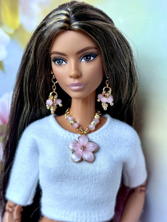 Doll Jewelry Set: 1/6 Scale Necklace Earrings Inch