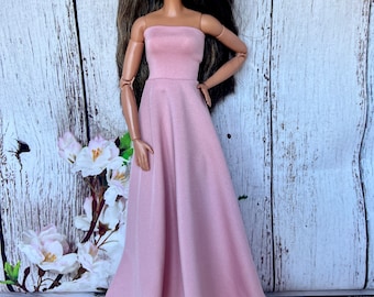 Robe de poupée, robe en jersey pour poupée, vêtements à l'échelle 1/6, tenue tendance pour poupée, vêtements faits main pour poupée, robe miniature pour poupée, cadeau pour elle