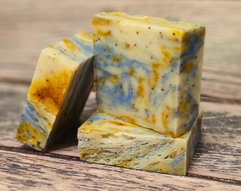 Six Pack Assorted Handmade Soap -  Discounted Priced - Cherry Almond - Mint Chocolate- FREE SHIPPING - Bar Soaps