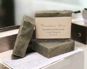 Mountain Pine Bar Soap, All-Natural Ingredients, Ideal for Skin Care, Unique Gift for Outdoorsy Friends