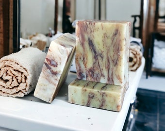 Mint Chocolate Swirl Bar Soap, Luxurious Handcrafted Cleansing, Bath & Shower Essential, Perfect Gift for Spa Lovers