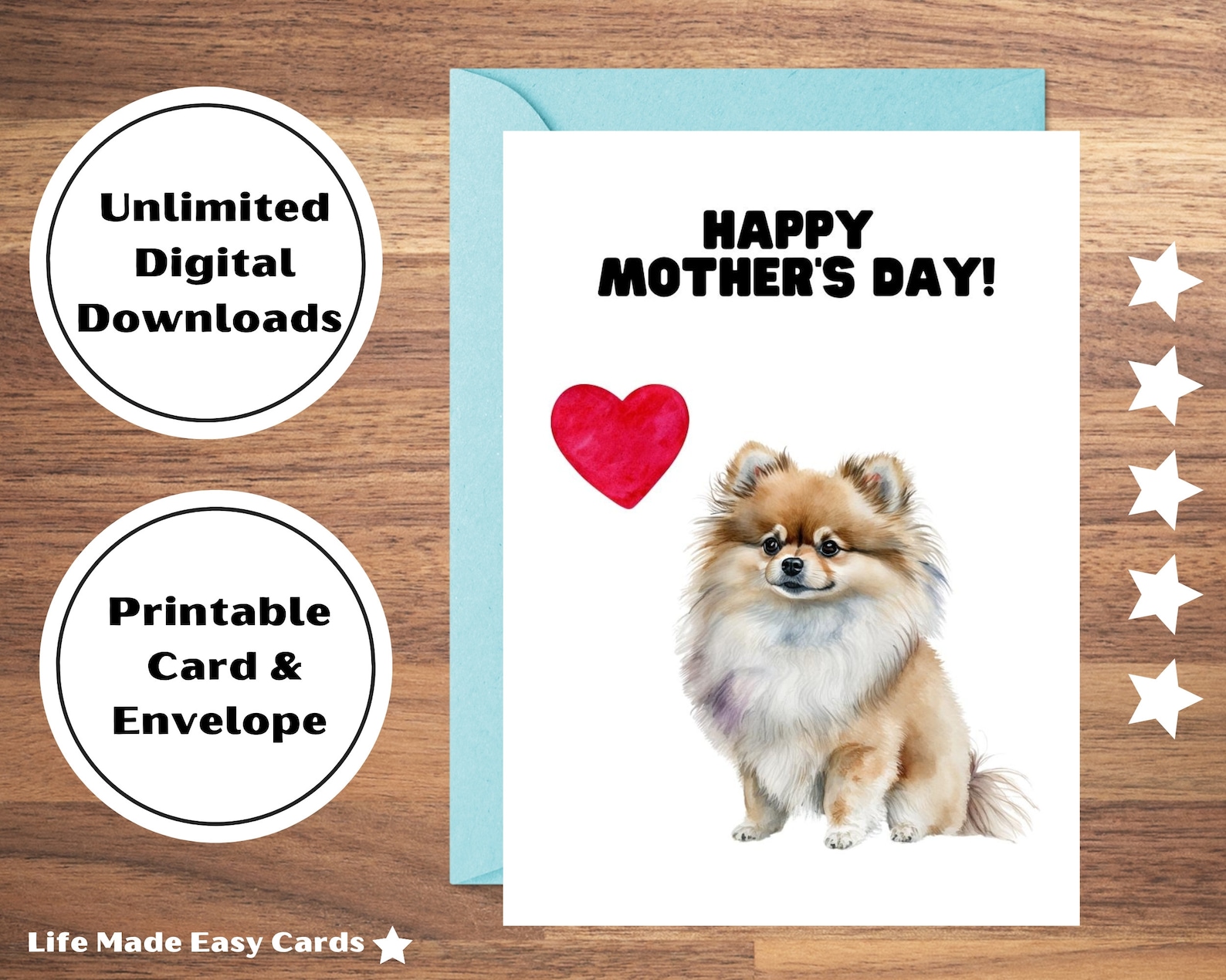 Dog Mothers Day, Dog Mothers Day Card, Mothers Day Card Printable ...