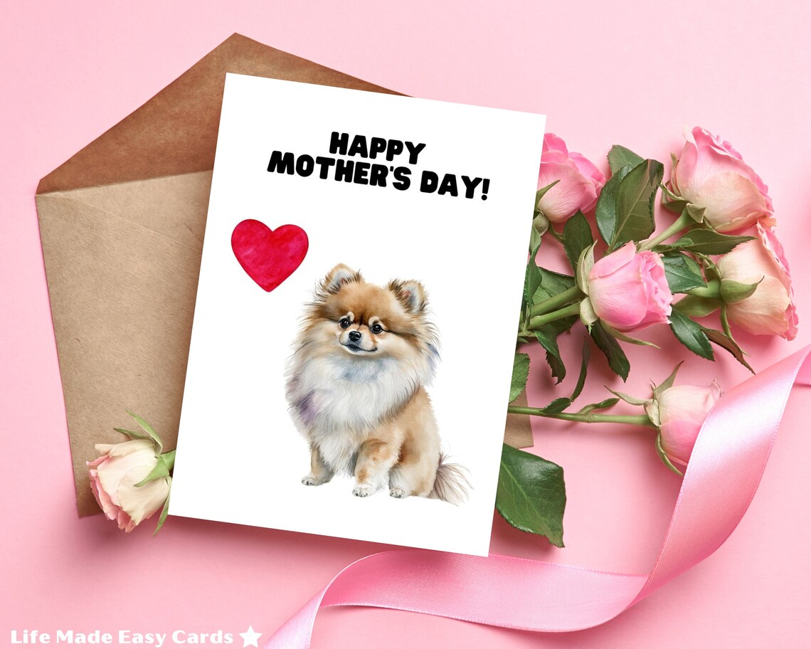 Dog Mothers Day, Dog Mothers Day Card, Mothers Day Card Printable ...