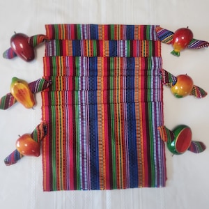 Guatemalan place mats with napkin and wood napkin holders