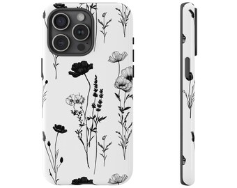 Funda para teléfono Wildflower Elegance, funda para iPhone 15, funda Galaxy S24, funda Pixel 8, funda para teléfono, funda para iPhone, funda para galaxia, funda para píxeles