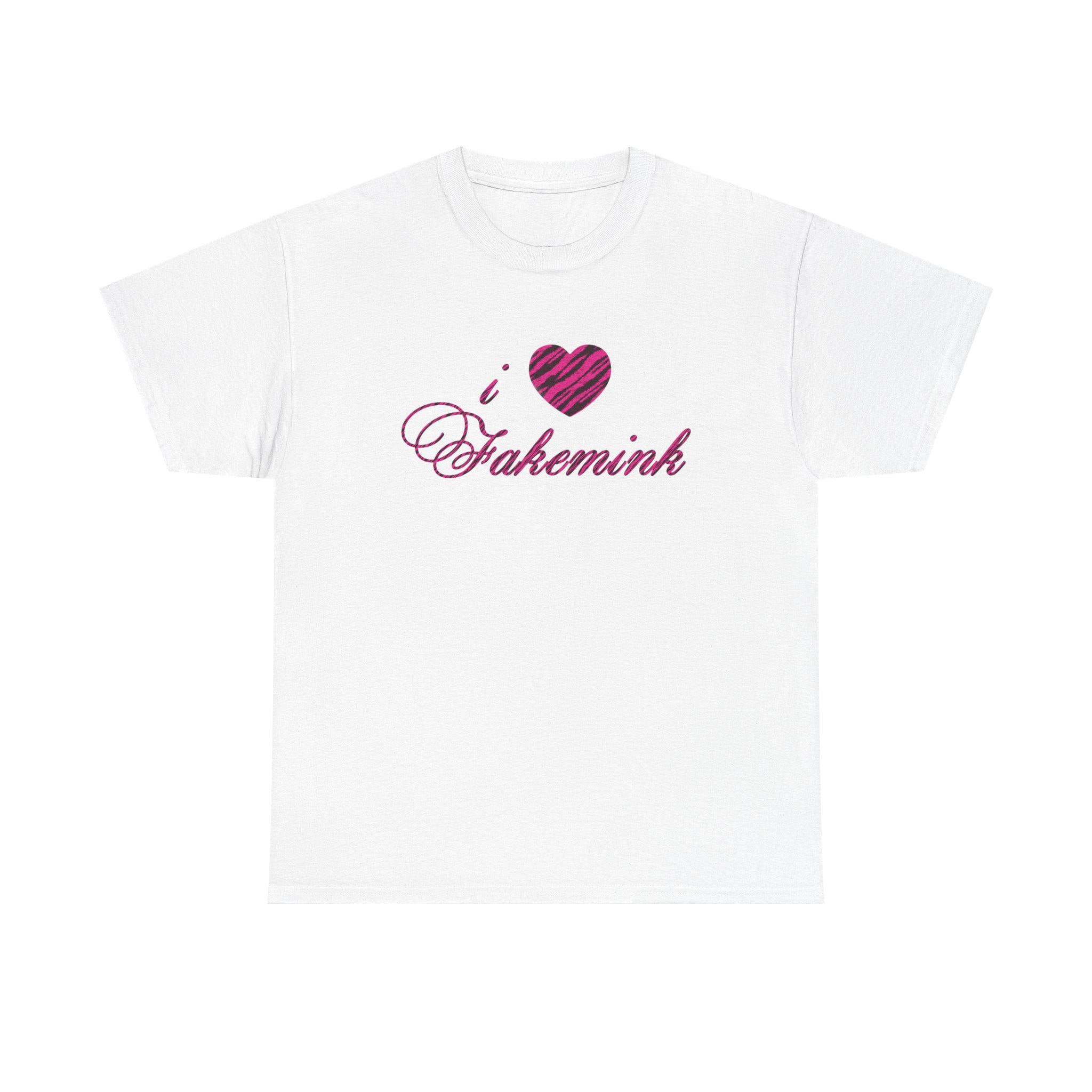 I Love Fakemink Unisex Heavy Cotton Tee - Trendy Graphic T-shirt 