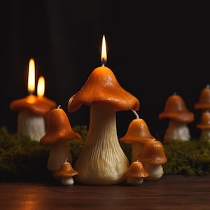 Mushroom Candles | Handcrafted Home Decor | Pack of 6
