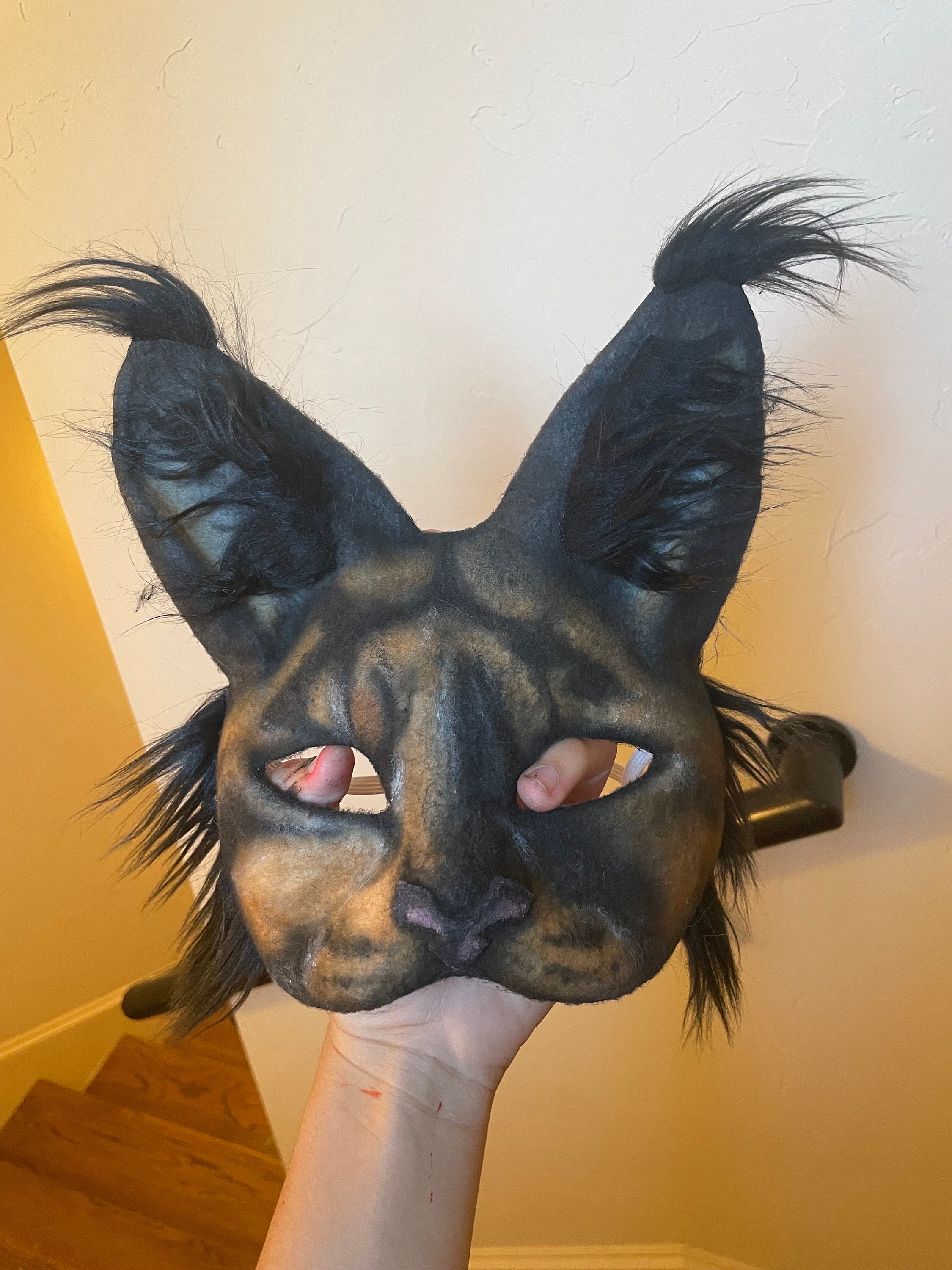 black cat therian mask 🐾  Cat mask, Cat fursuit, Animal masks