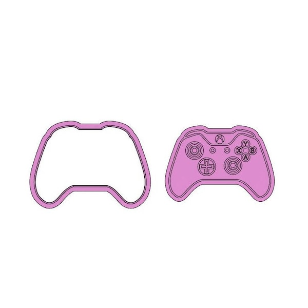 Xbox controller cookie cutter and stamp