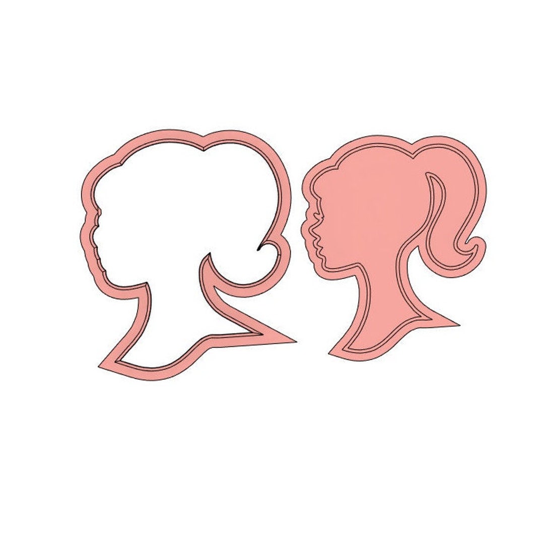 Barbie Head Logo Cookie Cutter and Stamp Etsy Australia