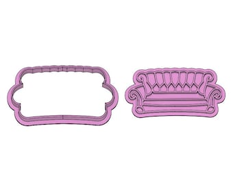 Friends couch cookie cutter and stamp