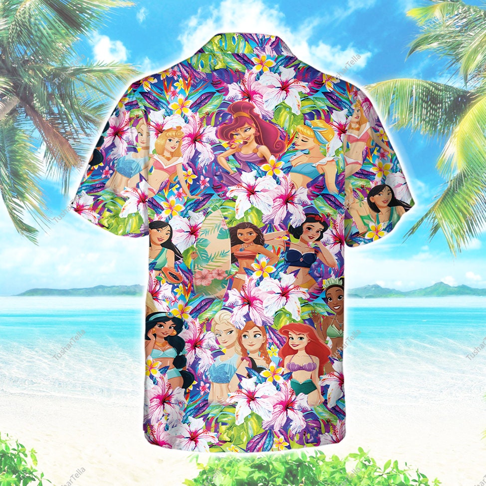 Princess Tropical Hawaiian Shirt, Disneyworld Hawaiian Shirt
