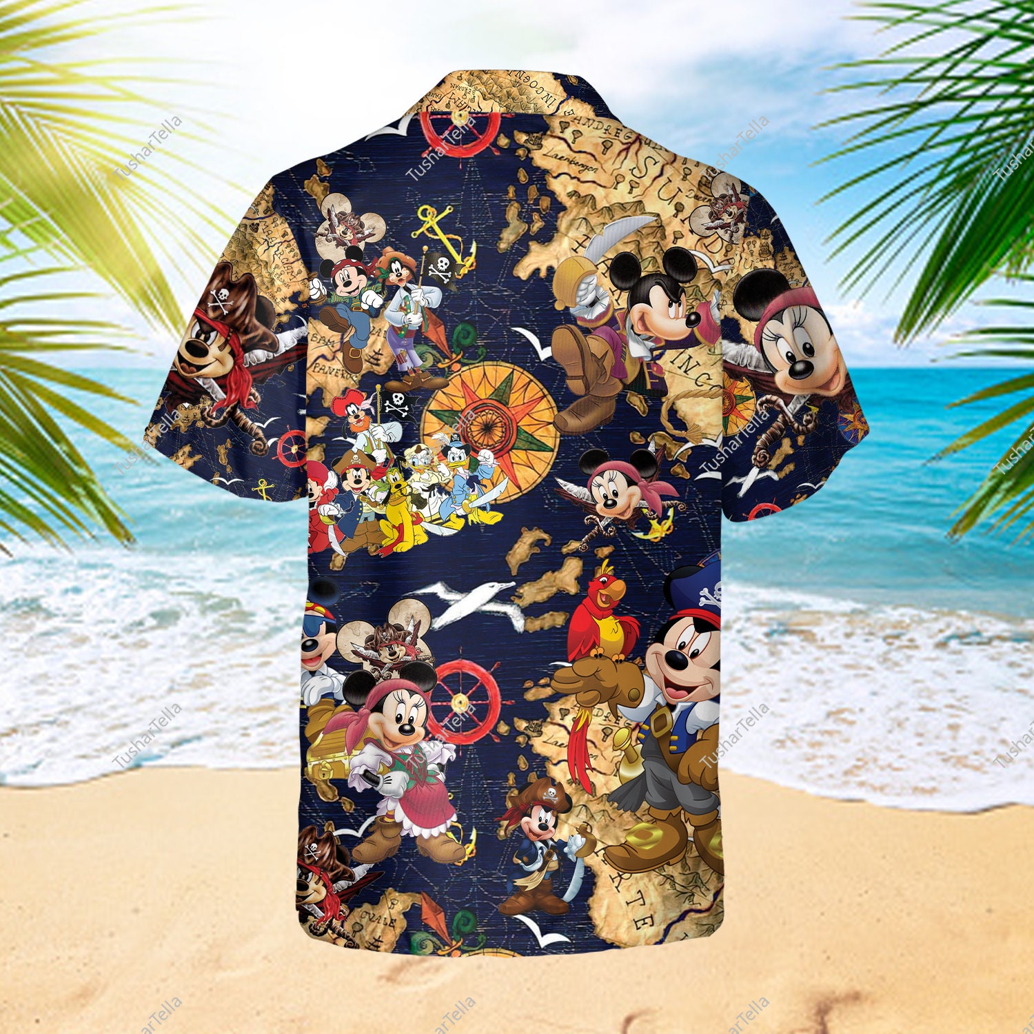 Discover Mickey Mouse Pirate Hawaiian Shirt, Summer Hawaiian Shirt