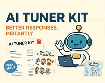 AI Tuner Kit | Boost ChatGPT Responses with Pre-Tuned Personality Profiles + Prompt Guide | Instant Download PDF & JSON Profiles Bundle