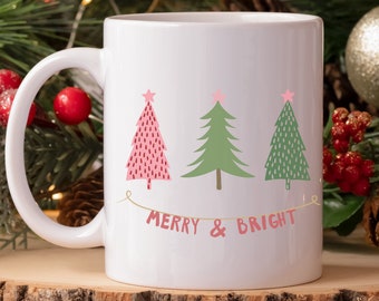 Merry and Bright Ceramic Coffee Cup, 11oz