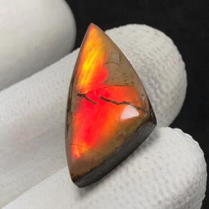 Natural Ammolite, Freeform Cabochon, 24x12x4 MM, 10  CTS, Beautiful Cabochon,#14873