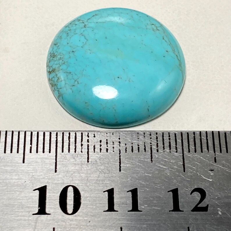 Number 8 Mine Nevada Turquoise , Round Cabochon, 23x5 MM, 20 CTS ...