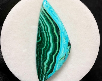Malachite Chrysocolla, Freeform Cabochon, 35x15x5 MM, 22 CTS,Beautiful Cabochon,#14410