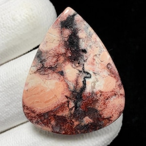 Exotic Red Jasper, Pear Cabochon, 34x28x5 MM, 41 CTS,  Beautiful Cabochon,#7049