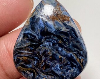 Natural Pietersite, Pear Cabochon, 29x24x5 MM, 27 CTS, Beautiful Cabochon, #15803
