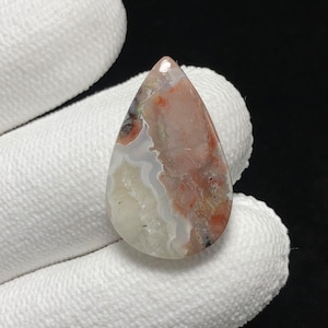 Crazy Lace Agate, Pear Cabochon, 23x15x4 MM, 12 CTS,  Beautiful Cabochon, #R-111
