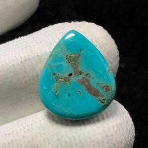Natural Royston Turquoise, Pear Cabochon, 18x15x3 MM, 5 CTS, Beautiful Cabochon, #14625