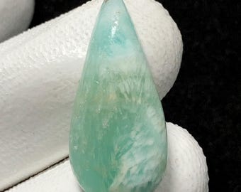 Caribbean Calcite, Pear Cabochon, 29x13x7 MM, 19 CTS, Beautiful Cabochon,#15038