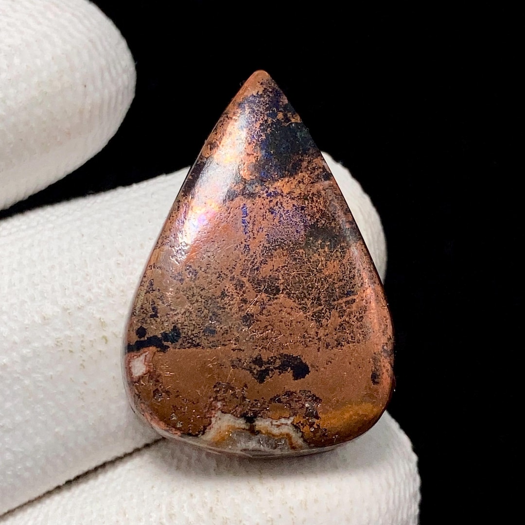 Native Copperstone Native Copper Dolomite Aka Dolostone , Pear Cabochon, 27x19x5 MM, 47 ...