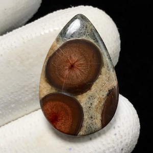 Natural Peanut Obsidian, Pear Cabochon, 23x15x3 MM, 8 CTS,  BeautifulCabochon, #11442