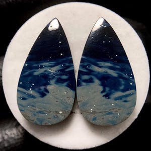 Leland Pair, Pear Cabochon, 25x13x4 MM, 25 CTS, Beautiful Cabochon, #19213