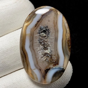 Montana Agate, Oval Cabochon, 36x24x4 MM, 34 CTS, Beautiful Cabochon,#16801