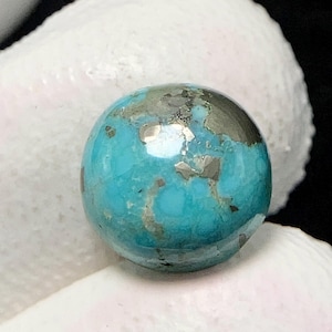 Natural Ajax Royston Turquoise, Round Cabochon, 11x5 MM, 6 CTS, Beautiful Cabochon,#15161