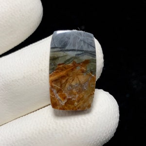 Natural Picasso Jasper , Cushion Cabochon, 20x12x4 MM, 12 CTS, Beautiful Cabochon, #9072