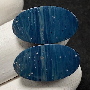 Michigan Leland Blue Mountain Stone Pair, Oval Cabochon, 24x14x4 MM, 29 CTS, Beautiful Cabochon, #15771