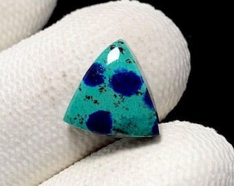 Morenci Azurite Malachite, Freeform Cabochon, 11x11x4 MM, 5 CTS, Beautiful Cabochon,#21534