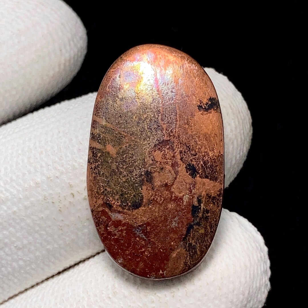 Native Copperstone Native Copper Dolomite Aka Dolostone , Oval Cabochon, 27x15x3 MM, 31 ...