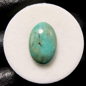 Treasure Mountain-turkoois, ovale cabochon, 18 x 12 x 6 mm, 10 CTS, prachtige cabochon, #19714