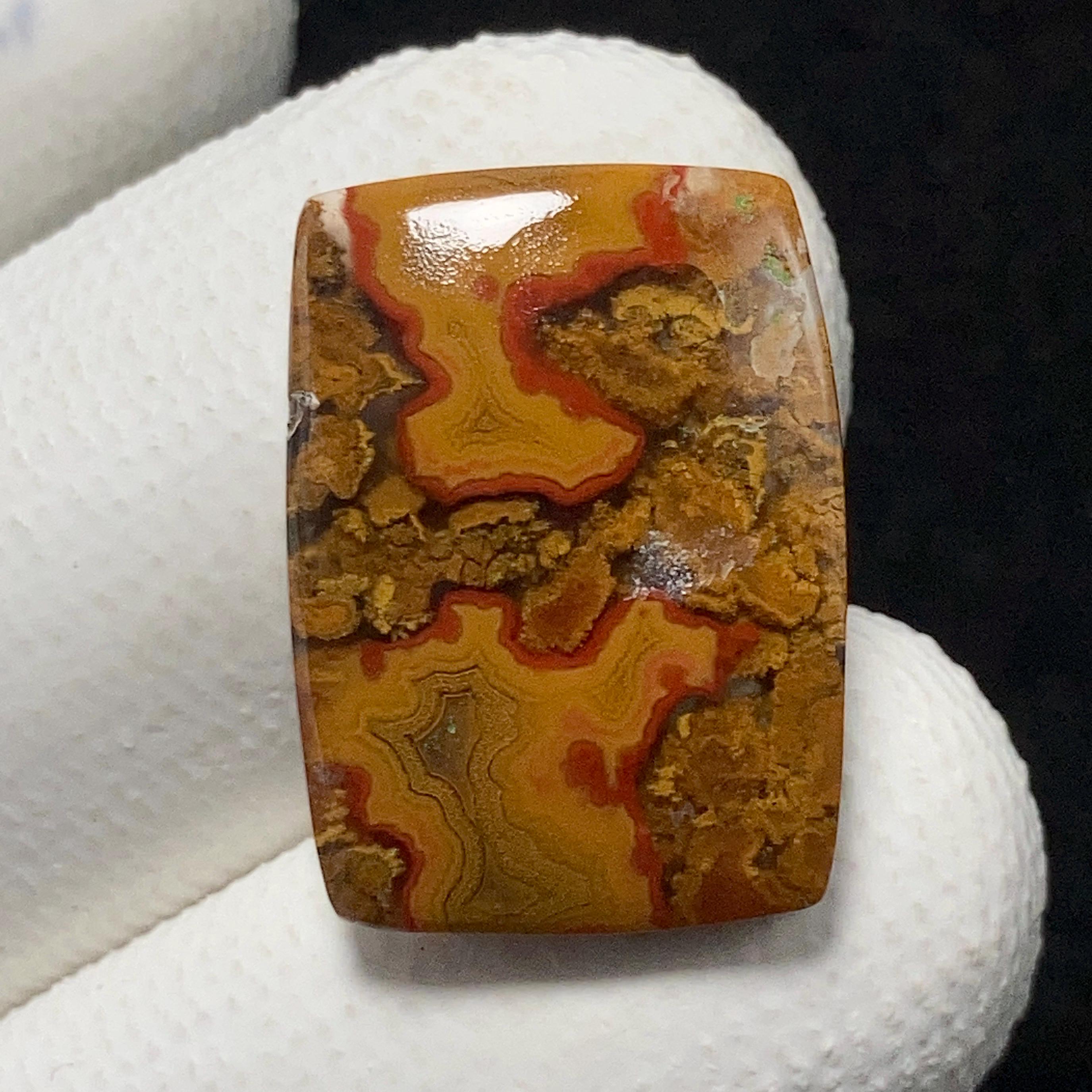 Natural Seam Agate, Cushion Cabochon,20x15x4 MM, 10 CTS,  Beautiful Cabochon,#11277