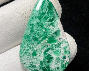 Natural Web Lucin  Utah Variscite, Pear Cabochon, 34x21x6 MM, 30 CTS,Beautiful Cabochon,#13943