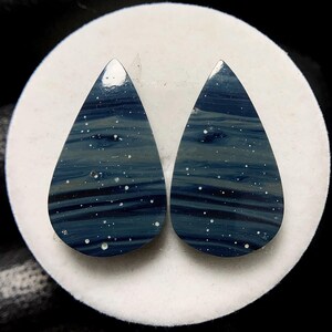 Leland Blue Mountain sten, Sieber agat, päron cabochon, 20x12x3 MM, 15 st, vacker cabochon, #19193