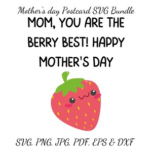 Berry juego de palabras Día de la Madre Postal personalizada berry mejor mamá juego de palabras para mamá tarjeta PNG Descarga del día de la madre PNG regalo del día de la madre tarjeta imprimible