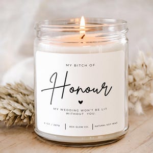 Maid Of Honour Candle - MOH Gifts Will You Be My Maid of Honour - MOH Proposal Box Gift Idea  Maid of Honour Ask Candle Custom Wedding Gift