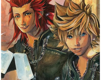Kingdom Hearts Axel and Roxas Print